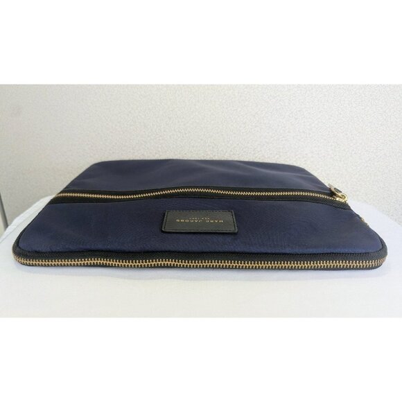 MARC JACOBS Nylon Laptop Sleeve Bag Pouch Blue Black - Picture 3 of 12